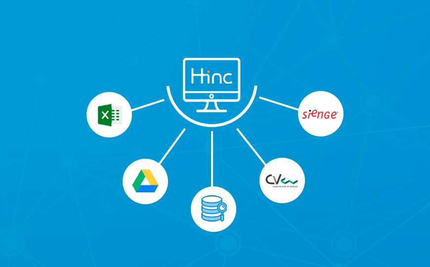 O Hinc se conecta perfeitamente com seus softwares favoritos para a indústria da construção